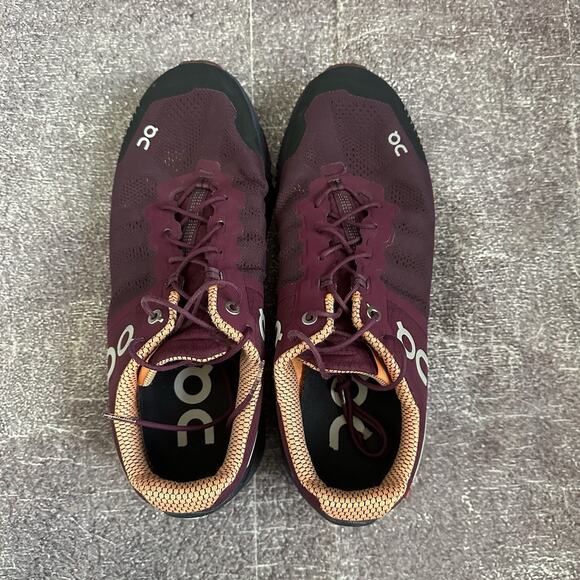Womens On Cloudventure Trail Running Lace Up Mulberry Maroon Salmon Orange Sz 10 - Picture 4 of 7